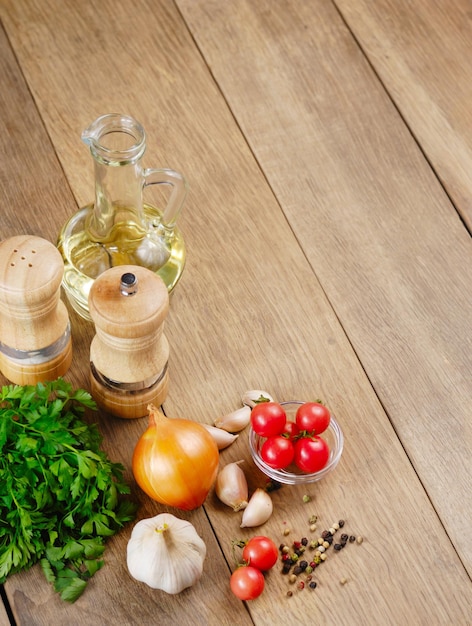 Składniki kuchenne na blacie